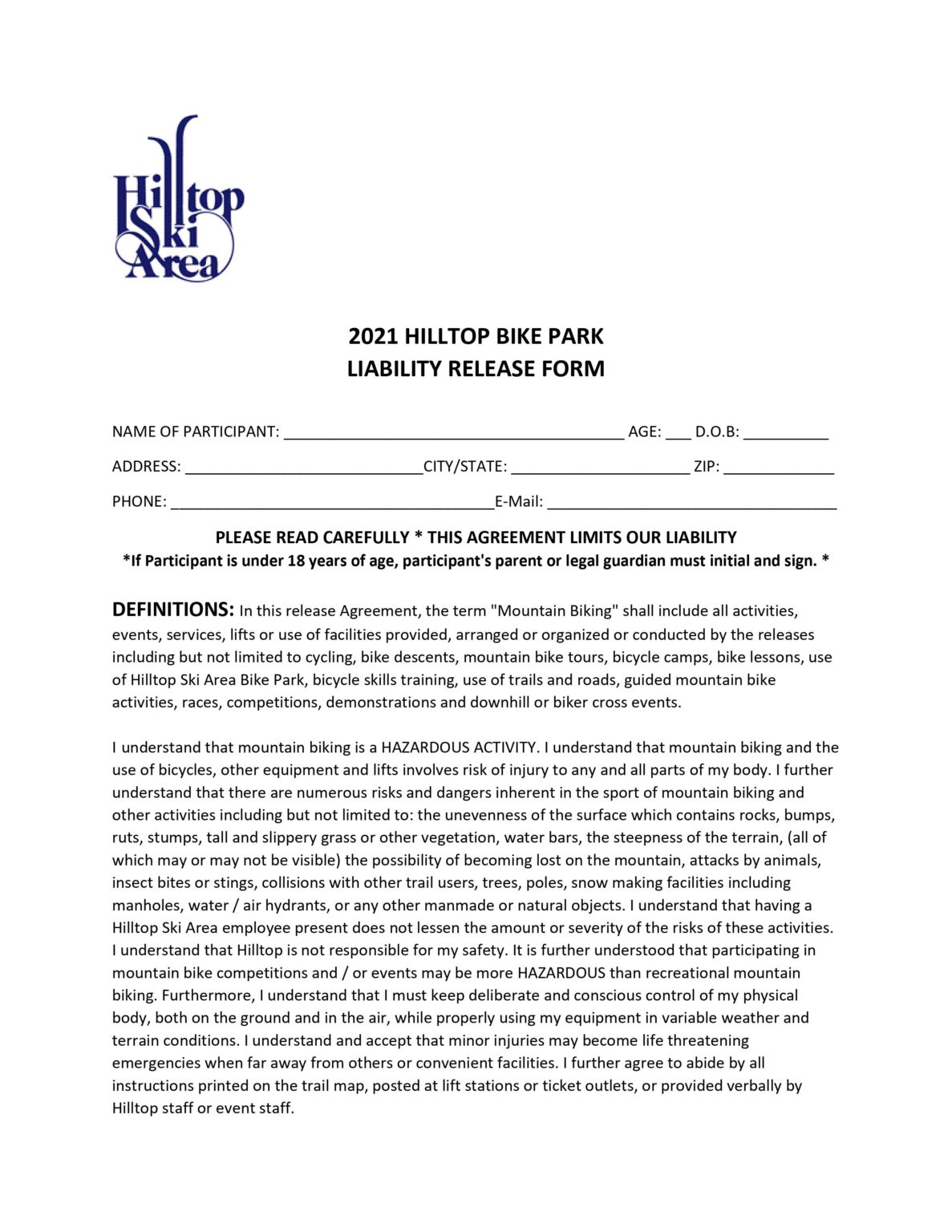 Jet Ski Rental Waiver Template