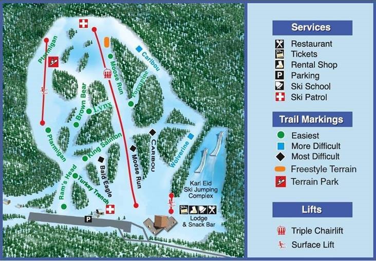 Trail Map Anchorage's Premier Ski and Snowboard Slope